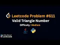 LeetCode Daily 611 Valid Triangle Number Medium