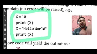 Dynamic Typing and Input in Python IP Class XI