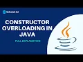 Constructor Overloading in Java What is Constructor