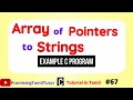 Pointer Array in C Programming Pointer Array and String in C tamil Example C Program