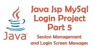 Session Management - Java Jsp MySql login Project Part 5
