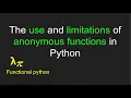 007 functional python lambda expressions anonymous functions