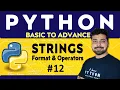 Strings with Examples String Format String Operators Python Tutorial in Hindi 12