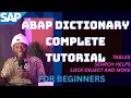 SAP ABAP Dictionary complete Tutorial for Beginners full course