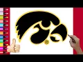 How to Draw Iowa Hawkeyes Logo Step by Step Easy Drawing