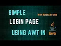 Login Page using AWT in JAVA