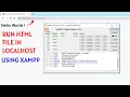 How to Run HTML File in Localhost Using XAMPP How to Open Html File in Browser