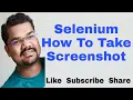 How To Take Screenshot in Selenium Webdriver using Java Selenium Screenshot Java