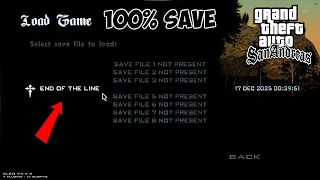 Save File GTA SA Install Save Game in GTA San Andreas GTA SA 100 Save Game File