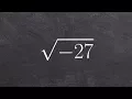 Simplifying negative radicals
