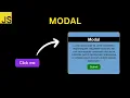 Create A Modal in HTML CSS and JavaScript