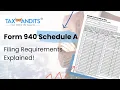 Form 940 Schedule A Filing Requirements Explained