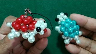 kunci kura-kura manik-manik turtle beads keychain beads animal pelangi shop