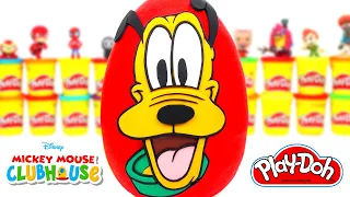 Pluto Mickey Mouse ve Çılgın Yarışçılar Sürpriz Yumurta Oyun Hamuru Playdoh