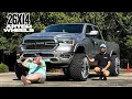 STANCED SQUATTED Ram 1500 LIFTED on 26x14 Chrome Artem wheels For my Streamer Friend Johnnie