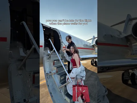 pov: when you can’t be late for a flight because the plane waits for you