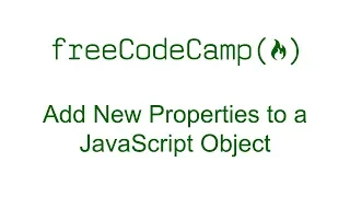 Add New Properties to a JavaScript Object - Free Code Camp