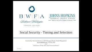 Planning for Social Security