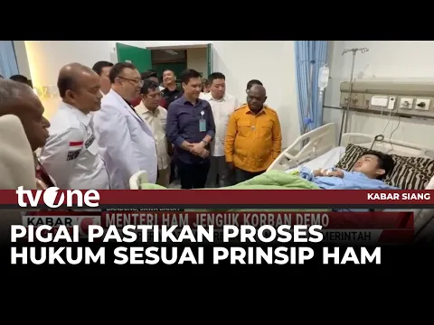 Menteri HAM Jenguk Korban Demo, Pemerintah akan Tanggung Biaya Perawatan