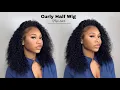 HOW TO Quick Easy Kinky Curly Half Wig Install Protective Style for Hair growth Ft ISee hair