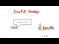 JavaFX Tutorial Tooltip in Javafx