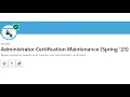 Administrator Certification Maintenance Spring 23