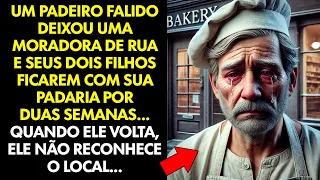UM PADEIRA FALIDO DEU PADARIA PARA MORADORA DE RUA, QUANDO ELE VOLTOU NÃO RECONHECEU A PADARIA...