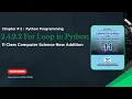 2 4 2 2 For Loop in Python Class Activity range Explained Ch-2 Class 11 Computer Science