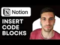 How to Insert Code Blocks in Notion 2026 Notion Tutorial