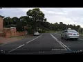 Silver top taxi drive over two blend lines because he think he above the law
