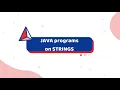 Java Programs on Strings PART 1