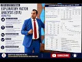 Exploratory Factor Analysis EFA Using Principal Components Analysis PCA in SPSS