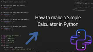 How to make a Simple Calculator in Python