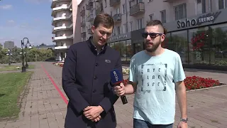 В Омске появились красные линии вдоль тротуаров