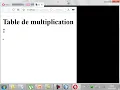 Exercice php tableau de multiplication