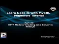 Learn Node JS with MySQL APIs Development Beginners Tutorial Web Server In Node JS HTTP Module