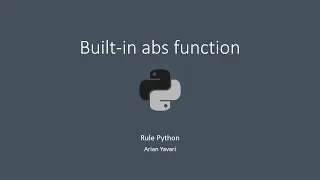 abs built-in function