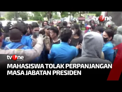 Unjuk Rasa Mahasiswa Tolak Penundaan Pemilu Nyaris Ricuh