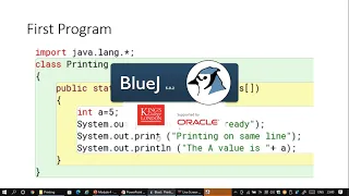 Java - Java HelloWorld BlueJ println print Concatenation