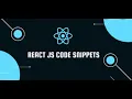 - React Code Snippets Hindi React js Tutorial