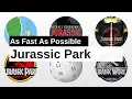 Jurassic Park As Fast As Possible