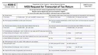 IRS Form 4506-C walkthrough IVES Request for Transcript of Tax Return