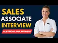 Top 20 Sales Associate Interview Questions and Answers Retail Job Interview Preparation