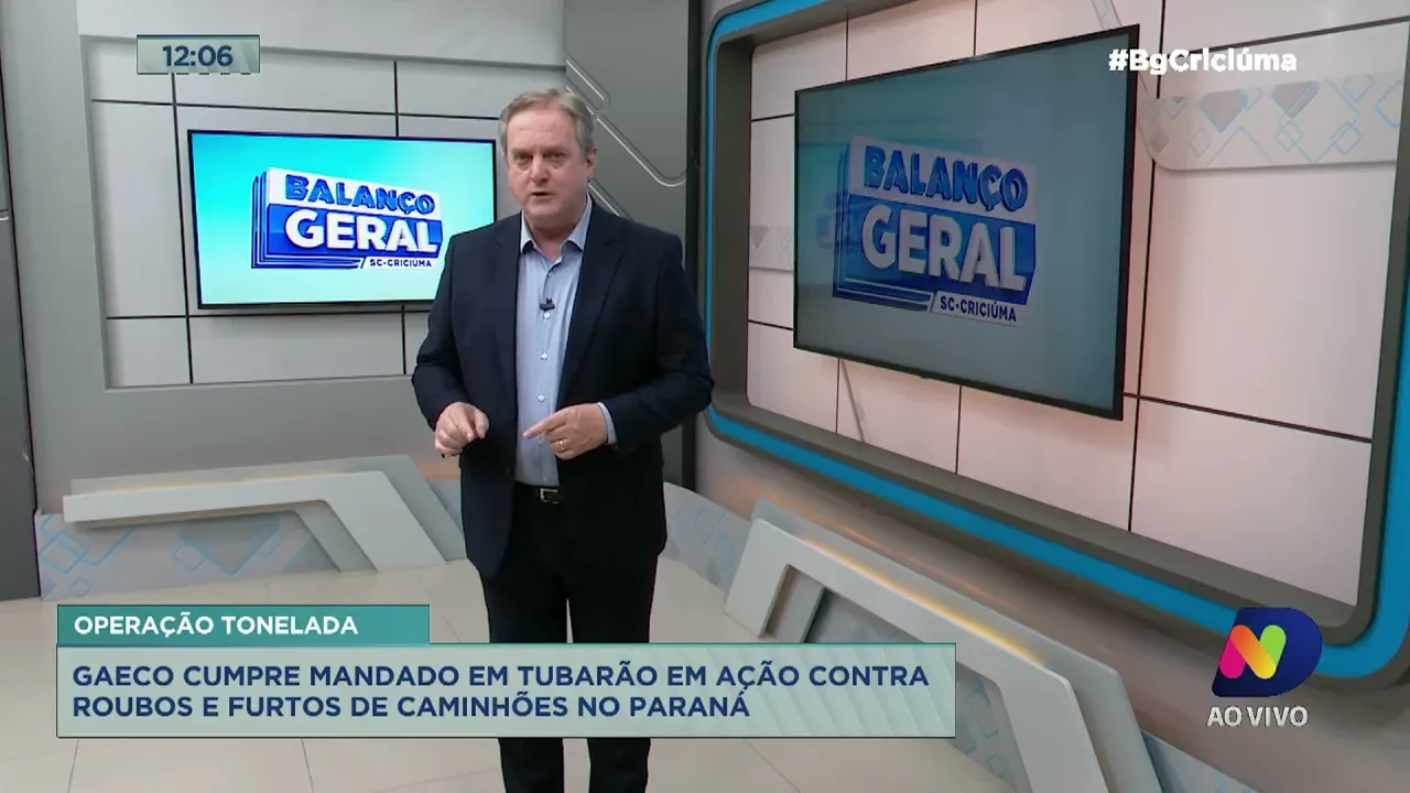 Gaeco cumpre mandado em Tubarão em ação contra roubos e furtos de caminhões no Paraná