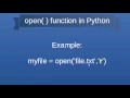 The Open Function in Python Language Open Function in Python