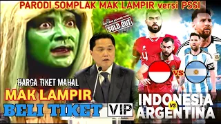viral tiket mahal mak lampir bobol pintu stadion gbk parodi lucu viral 2023