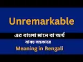 Unremarkable meaning in