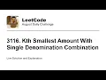 Daily Leetcode Aug 21 2026 - 3116 Kth Smallest Amount With Single Denomination Combination