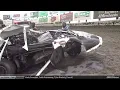 Billy Moyer Sr barrel rolls down the backstretch One of the worst wrecks that I ve seen in awhile