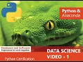 Data sciences and Machine learning with Python and anaconda Part 1